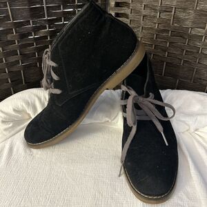 Franco Vanucci Men's Faux-Suede Leather Chukka Boot Black (Size 9.5)